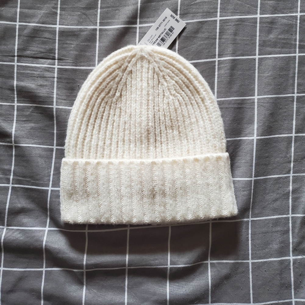 Cream Knit Beanie